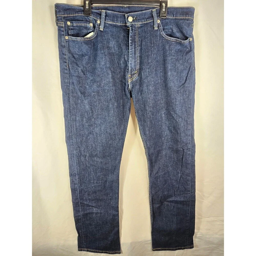 Levi's Men's Dark Wash Blue Classic Straight Leg Jeans Vintage 38x32